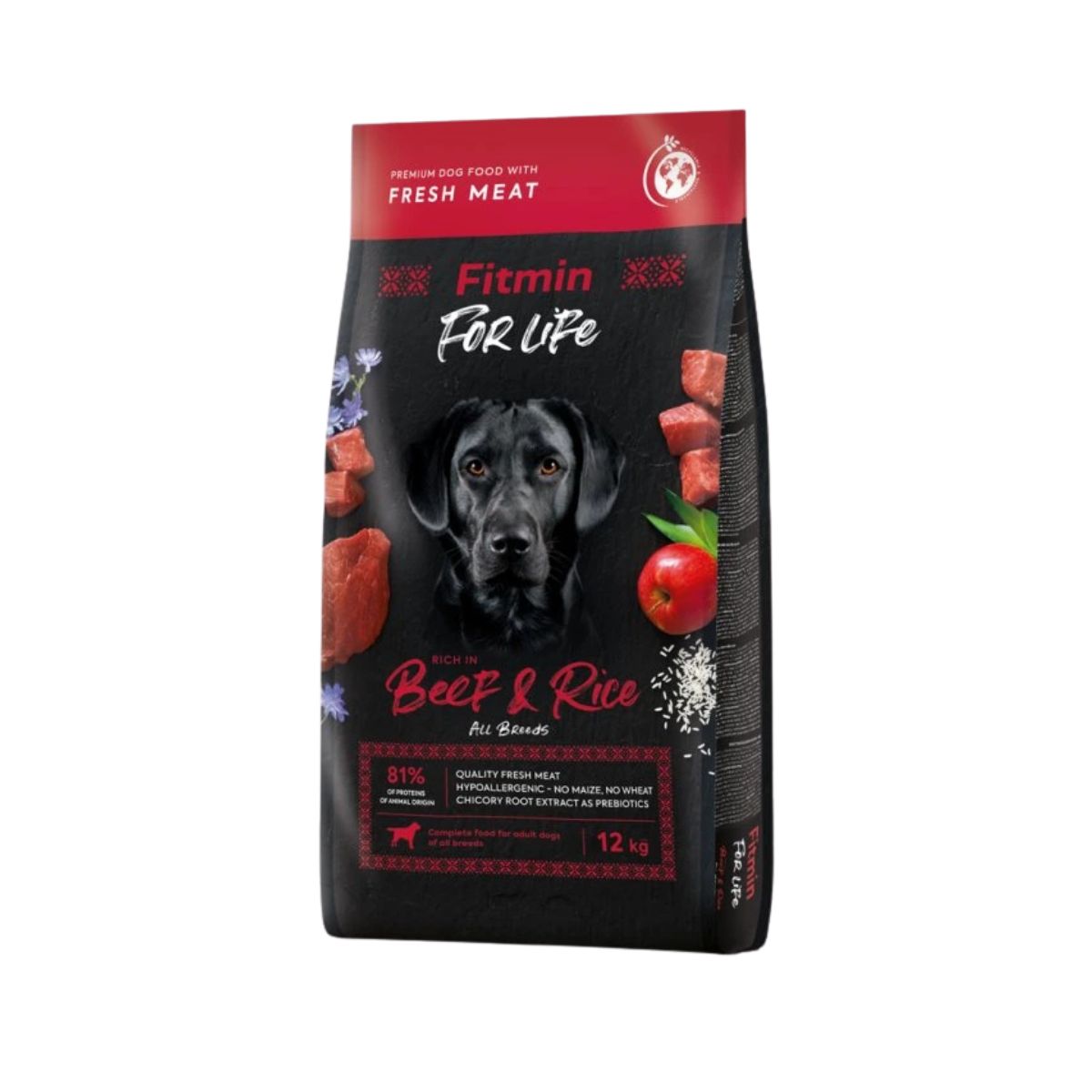 511114055-Hrană uscată câini Fitmin For Life Beef & Rice, vită și orez, 12 kg Hrană uscată câini Fitmin For Life Beef & Rice, vită și orez, 12 kg - imagine 1