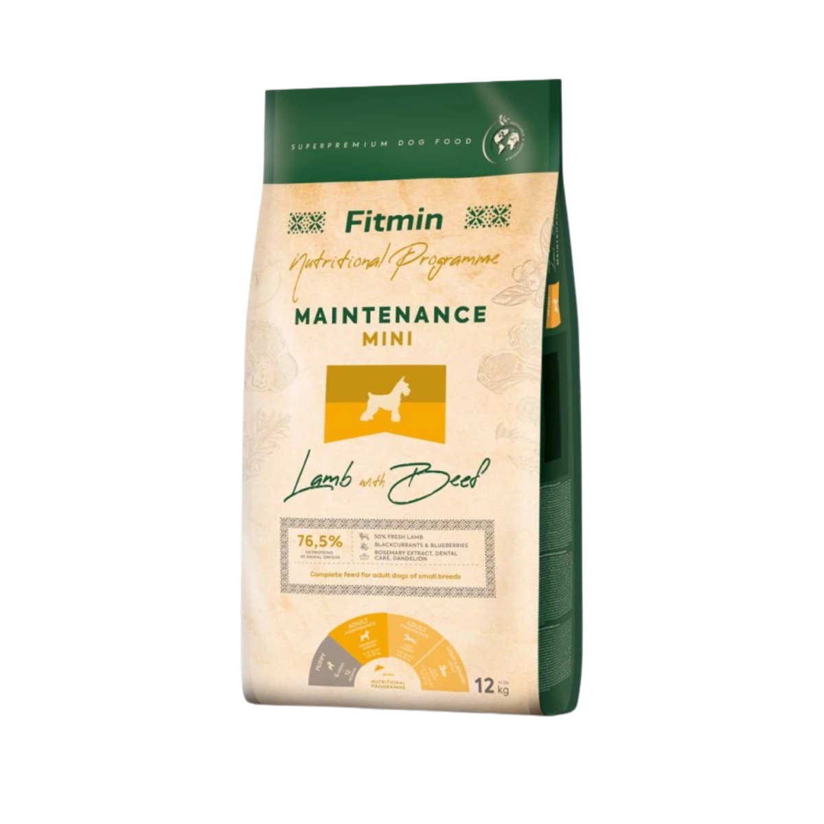 521114086-Hrană uscată câini mici Fitmin Mini Maintenance Lamb with Beef, miel și vită, 12 kg 521114086-Hrană uscată câini mici Fitmin Mini Maintenance Lamb with Beef, miel și vită, 12 kg