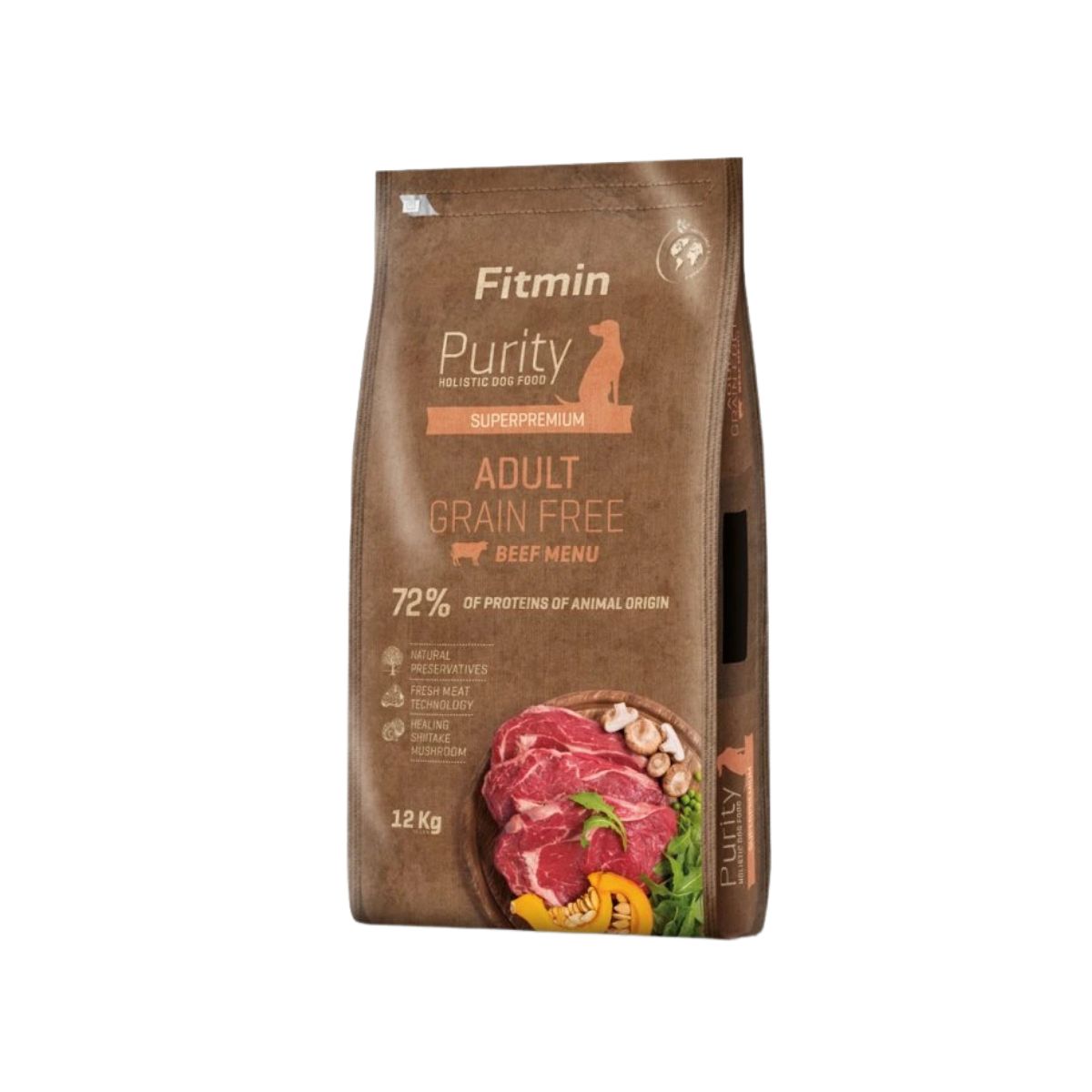 531114005-Hrană uscată câini Fitmin Purity Adult Beef Grain Free vită 12 kg Hrană uscată câini Fitmin Purity Adult Beef Grain Free, vită, 12 kg - imagine 1