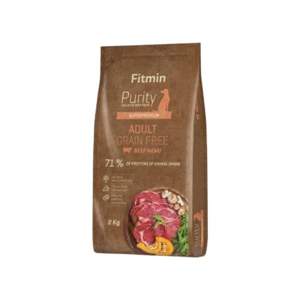Hrană uscată câini Fitmin Purity Adult Beef Grain Free, vită, 2 kg