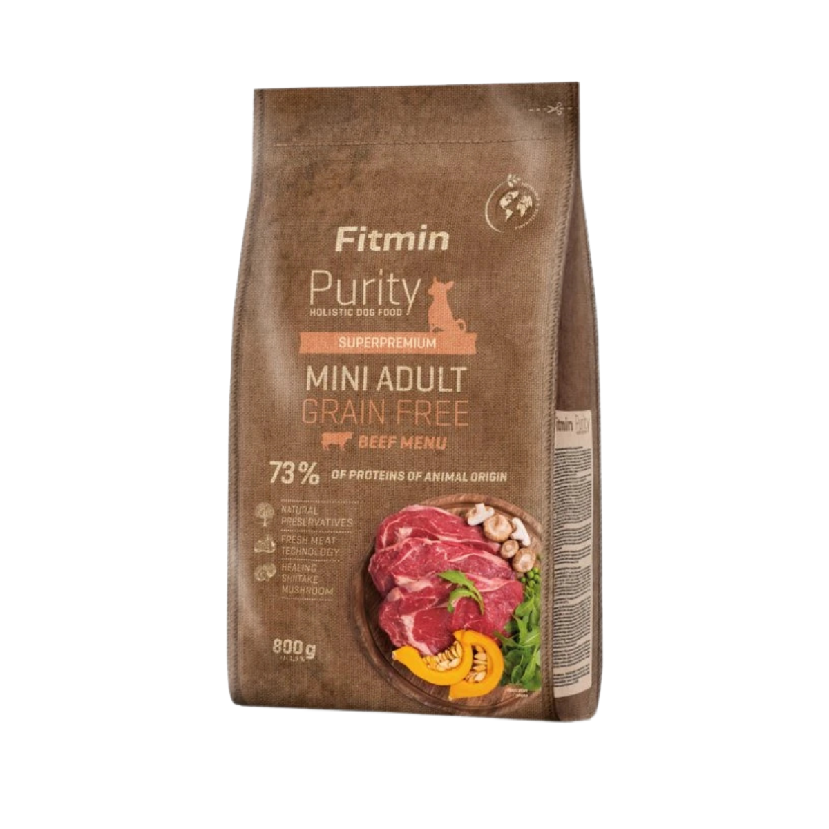 531114010 - Hrană Fitmin Purity Mini Beef Grain Free pentru câini de talie mică 800 g Hrană uscată câini talie mică Fitmin Purity Mini Beef Grain Free, vită, 800 g - imagine 1
